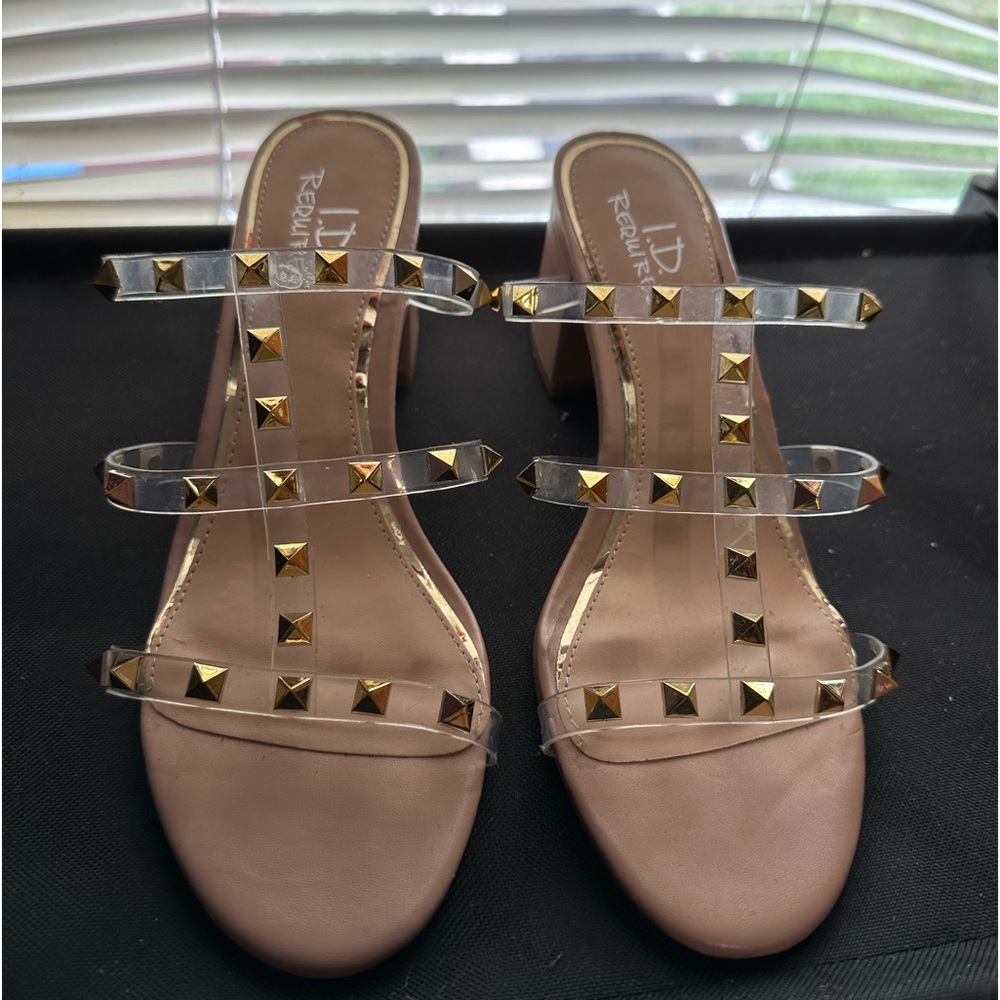 Nude Clear Chunky Sandals